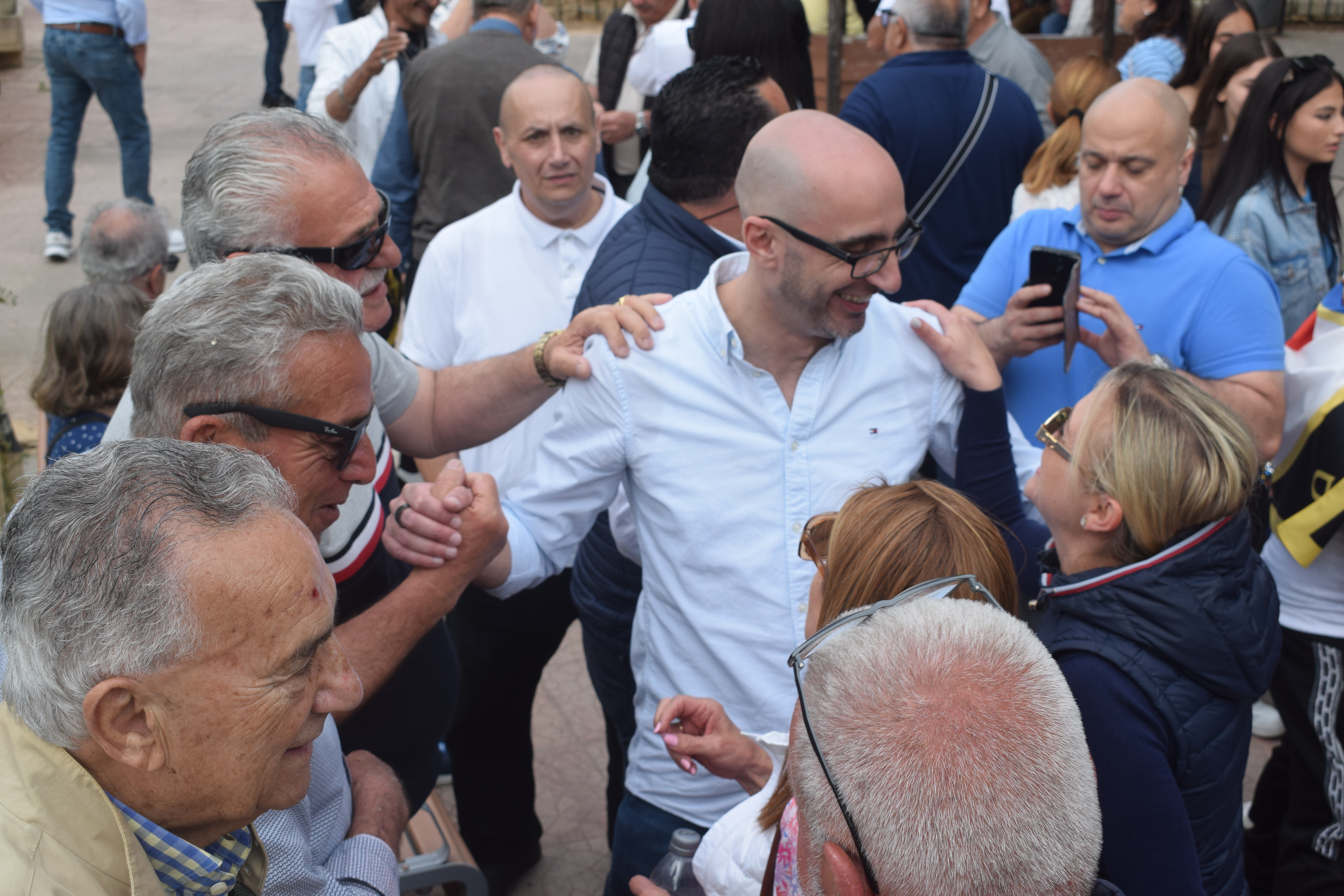 Antonello with community members